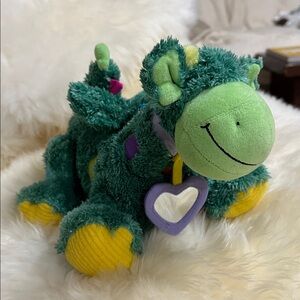 Large Jellycat baby Jellykitten Green Plush Dinosaur Dragon Toy book jelly cat